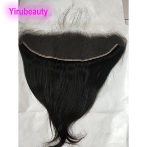 Brazilian Human Hair 4X4 HD Lace Closure Silky Straight 5 By 5 Free Part 13x4 Frontals Natural Color 18-22inch 6X6 Swiss Laces