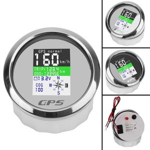 Novo 85mm À Prova D 'Água Ajustável Viagem Digital GPS Speedometer Tacômetro Odômetro Motor para motor Yacht Barco carro motor de popa + antena GPS