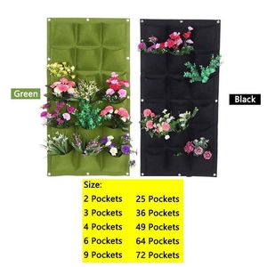 Planters & Pots Wall Grow Bags Pockets Fabric Vegetable Growing Home Decoration Planting 3/6//18/36 Pocket