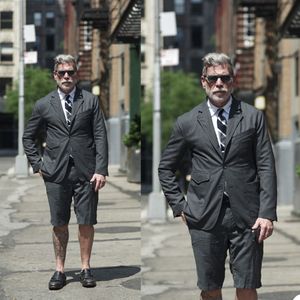 Летние черные мужские короткие смокинги высокого качества плюс размер свадьба Blazer Conce Formate Prom Party брюки пальто куртка 2 штуки