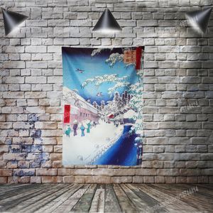 Японский пейзаж роспись стены искусства плакат флаги баннер Япония дома украшения дома висит флаг 4 граммы 3 * 5ft96cm * 144 см Янпан вдохновляющий декор