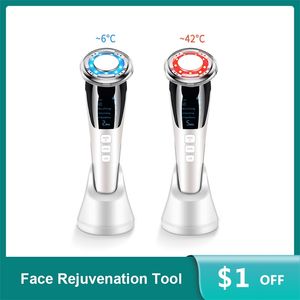 EMS LED Pon Therapy Sonic Vibration Wrinkle Remover Cool Treatment Anti Aging Skin Cleaner Cleansing Rejuvenation Machine 220224