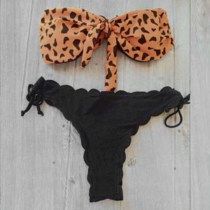 Frauen Badebekleidung Bikini 2021 Frauen Sexy Leopard Badeanzug Weibliche Qualität Badeanzug Cross Set Monokini 5.15