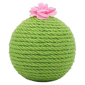 Gato Brinquedos Est Brinquedo Cacto Natural Sisal Catch Ball Supplies Tease Diâmetro 3,9 polegadas