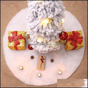 Decorazioni Festive Home Garden Ornament 60/78/90 / 122Cm Peluche bianco Decorazione albero di Natale Gonna Forniture per feste Dbc Vt0583 Drop Deliver