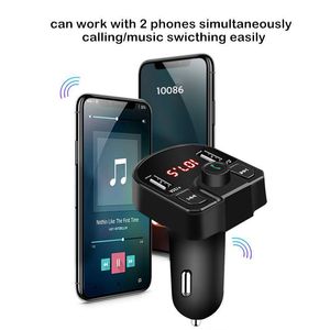 Wholesale car supports resale online - Bluetooth MP3 Player Handsfree Car Kit Transmitter support Card disk Fast Dual USB Charger Power