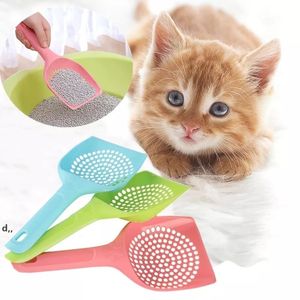 Пластиковый кошка Scoop Scoop Pet Care Care Sand Chating Scooter Shovel Pollow Chinke Tool Hollow Style Легкий прочный Легкий в чистоте Rra10971