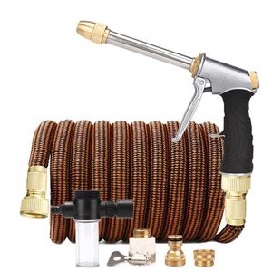 Watering Equipments Expandable Garden Water Hose Magic Flexible High Pressure Car Wash Plastic Pipe With Universal Connector Kits