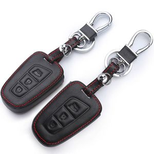 Nyckelringar Läderbil Key Case Fob Cover för Hyundai IX20 IX30 IX35 I40 IIX25 Tucson Elantra Verna Sonata Smart Keys Keychain