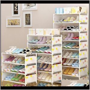 Halter Racks Housekeeping Organisation Garten Drop Lieferung 2021 Tragbare 5/7/9 Tier Schuhe Rack Ständer Flur Organizer Halter Tür Schuh S