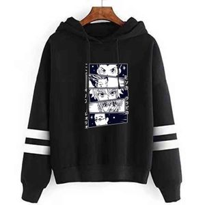 Anime Hunter X Hunter Gon Killua Hoodies Men Loose Sweatshirt Tops Unisex Clothes Y211118