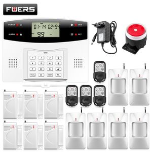 Fuers Security Smart Home GSM System Bezprzewodowy Czujnik ruchu Wyświetlacz LCD Włamywacz Zestaw alarmowy Pilot