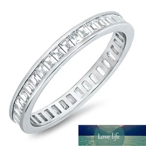 長方形Moissaniteダイヤモンドカップルリング高級デザイナージュエリートレンド婚約結婚指輪925スターリングシルバーアクセサリー
