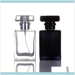 Zapach butelki dezodorant zdrowie piękno 30ml przezroczyste czarne przenośne szkło na spray butelki puste kosmetyczne pojemniki z atomizer