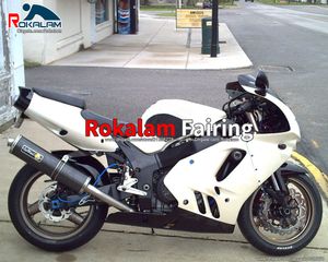 White Fairings Parts For Kawasaki Custom Moto Bike Bodywork ZX R ZX R Fairing Kit ZX9R Motorcycle Fairings