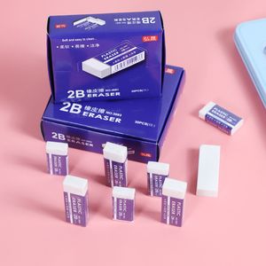 30st/pack White 2B Pencil Rubber Drawing Art Sketch Målning Eraser Student Correction Exam Skrivande PVC Erasers levererar skolavtalare JY0631