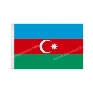 Azerbajdzjan Flaggor National Polyester Banner Flying 90 * 150cm 3 * 5ft flagga Över hela världen utomhus kan du skräddarsy