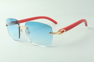 Klassische Designer-Sonnenbrille 3524025, rote Holzbügel, Größe: 18-135 mm