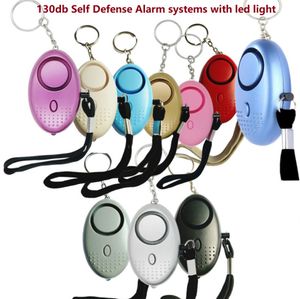 130db Personal Security Alarm Keychain Safety Emergency Alarm with LED Light Emergency Alarm for Elders Women Kids old man factory Seller