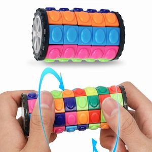 Magic Tower Cube Fidget Toy Children Intellectual Color Creative Cubes Square Puzzle Relax Toys