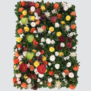 Flores decorativas grinaldas de criptografia de planta artificial parede de grama fundo pilar gramado pilar de alta qualidade placa de flores falsa chumbo chumbo