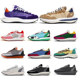 2021 Nyaste Sacais X LDV Vaporwaffle Running Shoes LD Waffle Dark Iris Sesam Blå Void Nylon Vit Daybreak Platform Trainer Sneakers Storlek 36-45