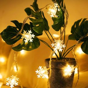 Strings 1M/3M Christmas Lights String Snowflake Ball Star Battery Light Fairy LED Home Wedding Party Decoration