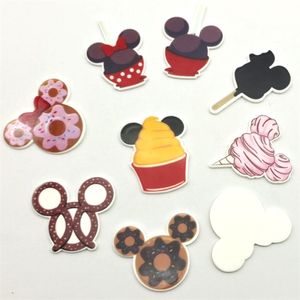 50pcs 1.2inch Cute Mouse Snacks food Planar Resin Flatback Embellishment For DIY Bows 210811