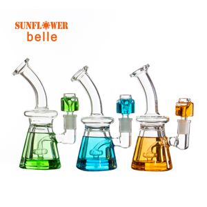 Smoke 7.2 Inch Glass Water Pipe With Freezing Fluid Liquid Inside Hookahs bongs 14mm Female Bong cooling oil