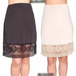 Women Skirt High Waist Intimate Half Slip Lady Lace Mesh Print Patchwork A-Line Transparent Hollow Out See-through Clothes 210522