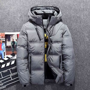 Kurtki zimowe Męskie Casual Ciepłe grube Jakość Mężczyźni Winter Coat Duck Down Kurtka Man G1115