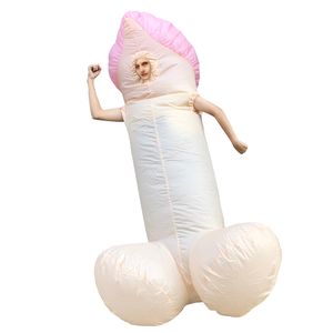 Mascot CostumesHalloween costume Stag night Inflatable Willy Adult costumes Fancy Dress Penis sexy Full Body suit disfraces adultosMascot