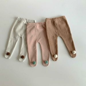 Primavera Autunno bambino carino palla pantynose ragazze cotone morbido collant bambini bambini pantaloni 210508