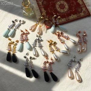 Stud YPAY8 Colors Faceted Crystal Candy Square Earrings Gold Color Inlay Zircon CZ Water Fashion Women Jewelry