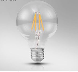 2021 lampadina a filamento led ad alta luminosità 50000 ore di durata e27 e14 b22 6w lampadina a filamento led per decorazione di interni