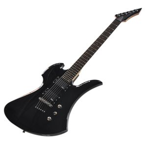 ローズウッドフレットボード、24フレットが付いている工場カスタムブラック珍しい形のエレクトリックギターは、要求としてカスタマイズできます