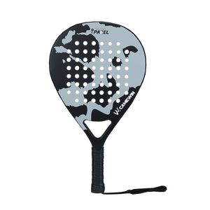 2021 Professionell Kolfiber Padel Tennis Racket Soft Face Paddle Racquet med påse Cover 220210