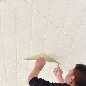 Wallpapers 3D Waterproof Roof Wallpaper Self-adhesive TV Background Ceiling Contact Sticker Stereo Plafond Decor Decal