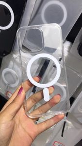 Custodie rigide in cristallo Magsafe Cover per iPhone 13 12 11 Pro Max Mini Magnetic Shell Funda Case
