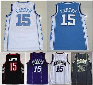 College-Basketballbekleidung Herren-Sporttrikots North Carolina Blau Weiß Vince #15 Carter Sportswear Tracy #1McGrady Jersey Black Penny 1# Hardaway Hemden S-XXL