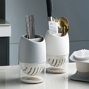 Kuchnia Organizator Tableware Półka Odłączany Drasa Dreina Darzewalka Naczynia Naczynia Uchwyt Do Pałeczki Łyżka Widelec Nóż 210423