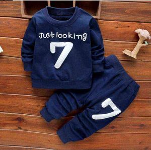 Bibicola Spring Autumn Baby Boy Christmas Outfits Kläder Set Products Kids Clothes Set Babi Boys High Quality T-Shirts+Pants 211104ZQ3A