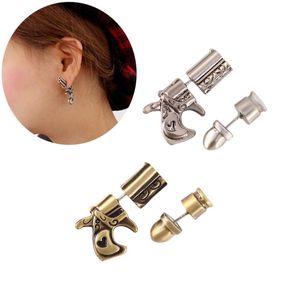 Stud Pistol Gun D Fashion Anime Cartoon Earring Cute Charm Earrings For Women Girls Kids Brincos Jewelry XMAS Gift