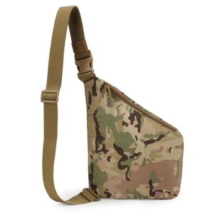 Wholesale Fashion Front Chest bag Outdoor Sports Sling Messager Packs Money Phone Holder Pouch Men waterproof Oxford Shoulder Crossbody Bags with Headphone Hole