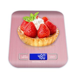 Stainless steel USB digital kitchen scale 10kg 5kg precision electronic food scale for cooking and baking measuring tools 210927