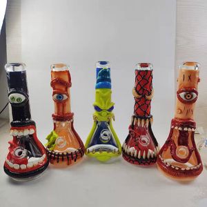 Hookahs Water Bong Pipe Smoking Tobacco Dry Herb Glass Beaker Bongs 13 inches Height Dab Rig Bubbler Thick Pyrex