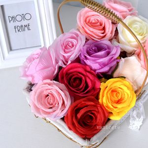 Flores de cabeça de rosa de cabeça grande, decoração de casamento Arco Arco Flor Flor Flor Arranjo com flores artificiais Flores de Cabeza de Rosa Grandes Simuladas