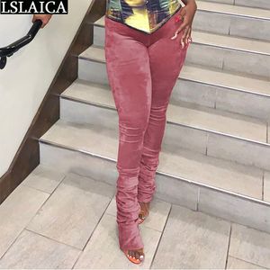 Fashion All Match Woman Pants Smocked Slacks Streetwear Sweatpants Women Elastic Waist Solid Skinny Casual Femme Pantalon 210520