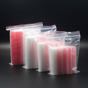 100PC Pack Små plastpåsar Återupptagbar Genomskinlig Väska Sko Vakuum Förvaring Poly Clear Tjocklek mm