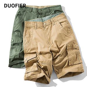 Cotton Camouflage Mens Cargo Shorts Summer Multi-pocket Casual Loose Outdoor Man Military Plus Size No Belt 210603